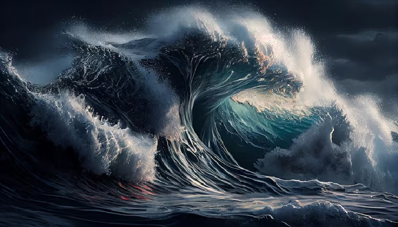 Ilustrtasi: Gelombang tsunami