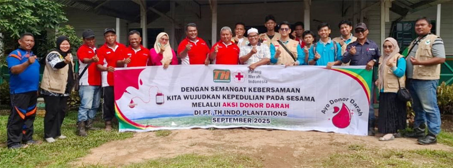 PT TH Indo Plantations bekerja sama dengan Palang Merah Indonesia (PMI) Indragiri Hilir melaksanakan kegiatan aksi donor darah beberapa waktu lalu.
