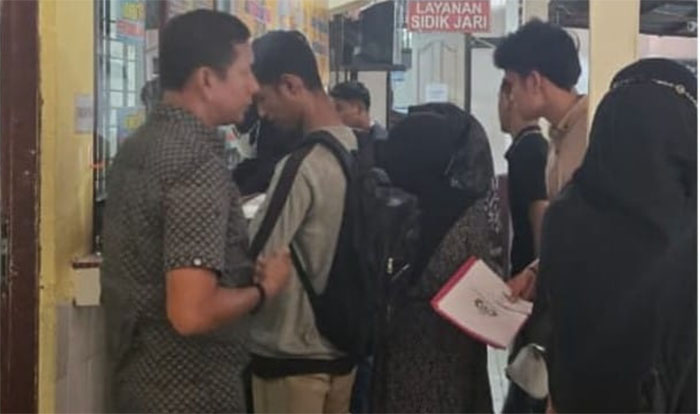 PPPK Kabupaten Kampar mengurus SKCK di Mapolres Kampar, Bangkinang, Kamis (18/9/2025).