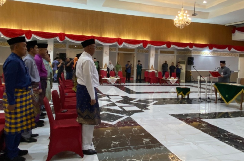 Pelantikan pejabat eselon II di lingkungan Pemprov Riau, Jumat (19/9/2025).