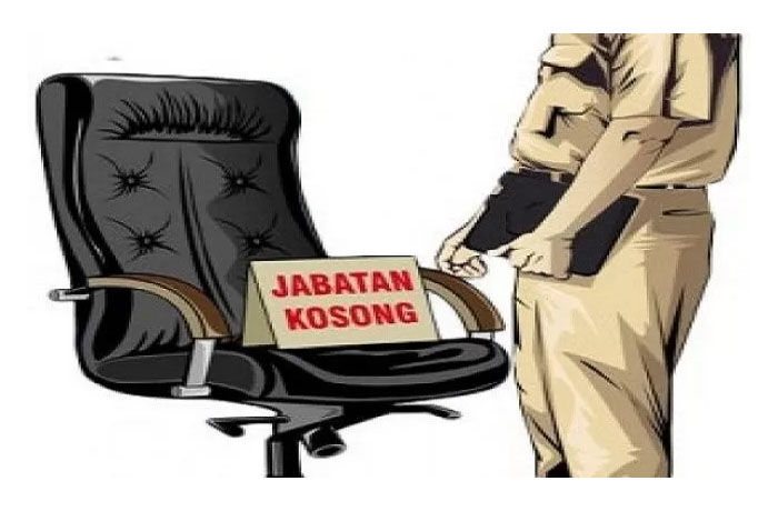 ilustrasi kursi pejabat kosong.