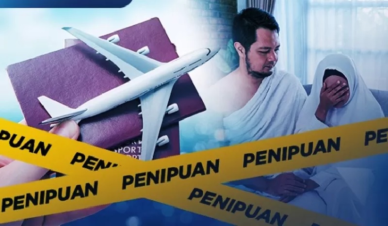 Ilustrasi penipuan agen travel umrah.
