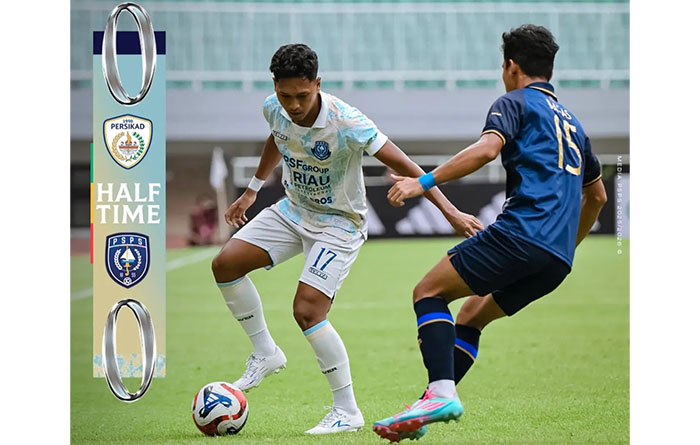 PSPS Pekanbaru kontra Persikad Depok di Stadion Pakansari, pada Sabtu (4/10/2025).