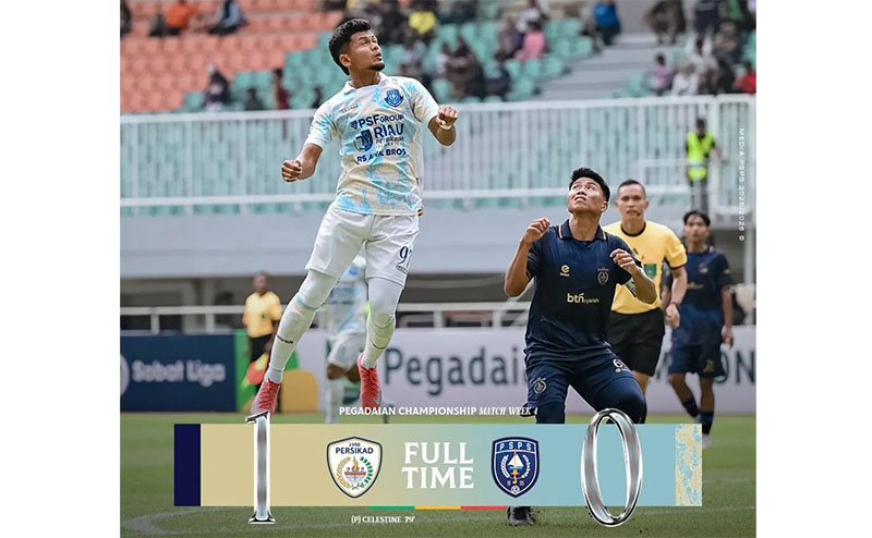 PSPS Pekanbaru kontra Persikad Depok di Stadion Pakansari, pada Sabtu (4/10/2025).