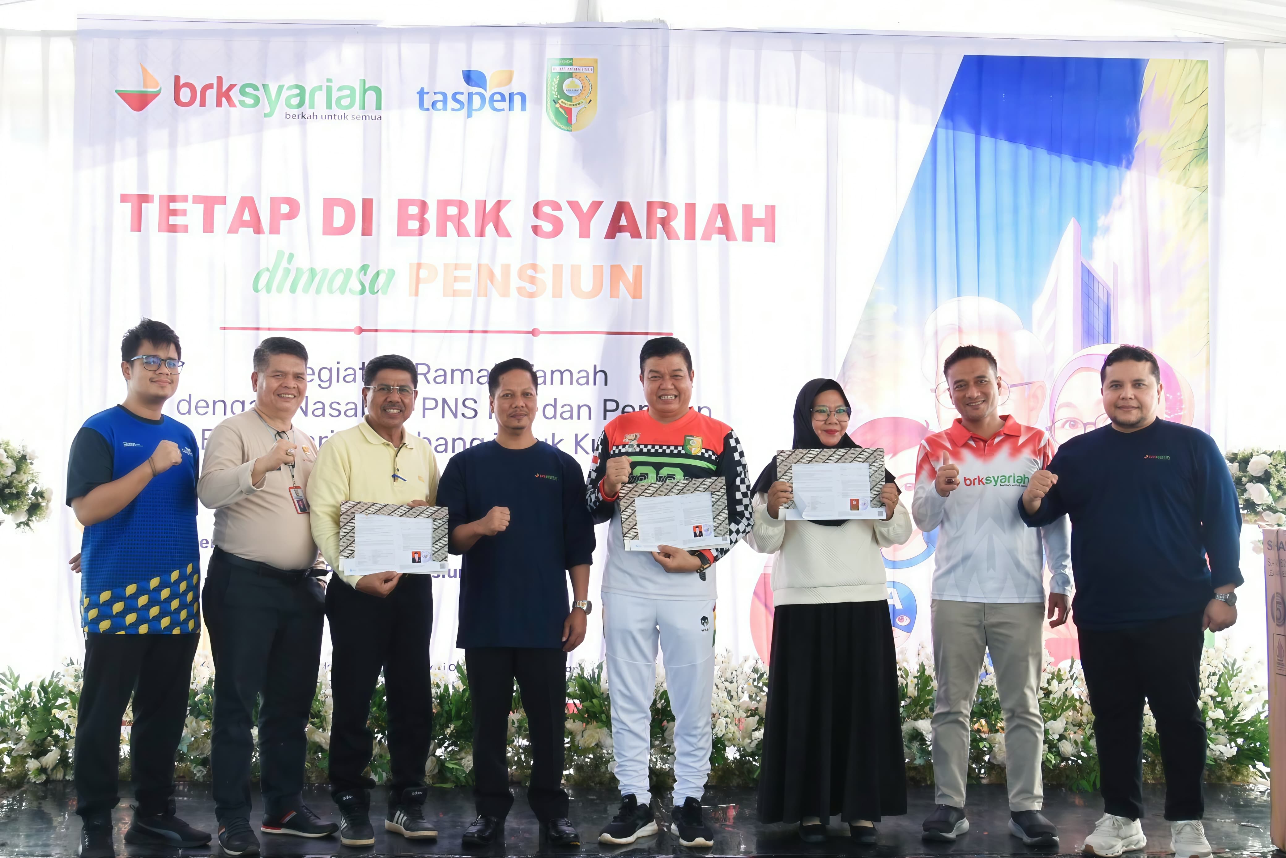 BRK Syariah menggelar kegiatan ramah tamah dan edukasi keuangan syariah khusus bagi ASN pra-pensiun dan purnabakti.