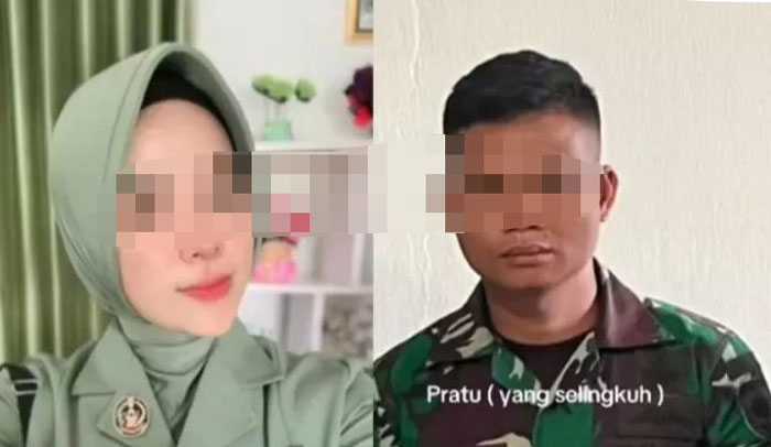 Pratu Rizal H yang berani bermain api dengan istri seniornya Hilda Pricillya di Batalyon Woroagi Kendari.