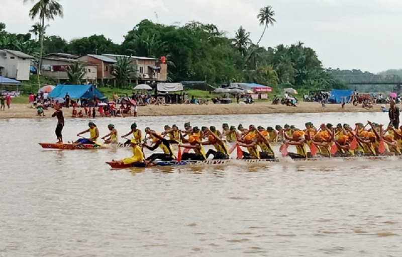 Dua jalur berpacu di hari kedua, Sabtu (11/10/2025) di Tepian Narosa Telukkuantan.