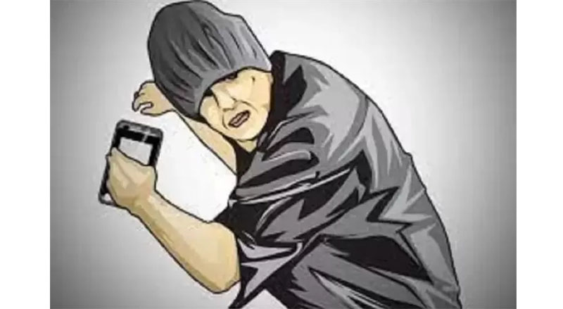 Ilustrasi pelaku jambret handphone.