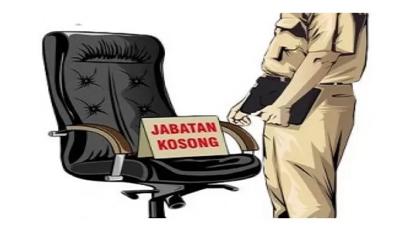 ilustrasi kursi pejabat kosong.