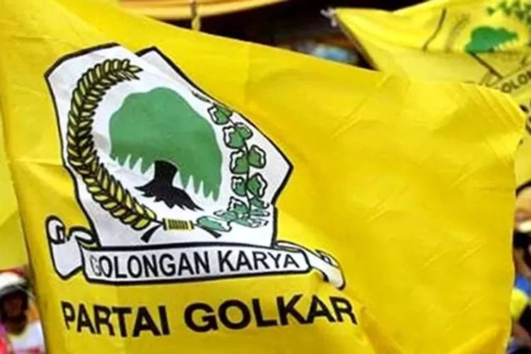 Ilustrasi bendera Partai Golkar.