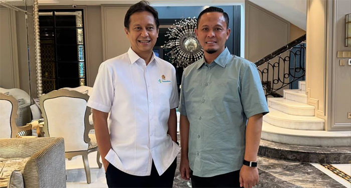 Wako Pekanbaru Agung Nugroho bertemu Menteri Kesehatan RI Budi Gunadi Sadikin di Jakarta pekan lalu.