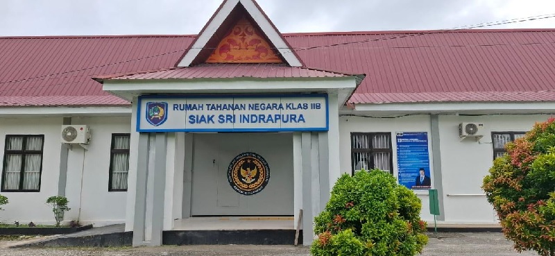 Kondisi terkini Rutan Kelas II Siak Jalan Sultan Syarif Hasyim Kelurahan Kampung Dalam Siak, Senin (20/10/2025).