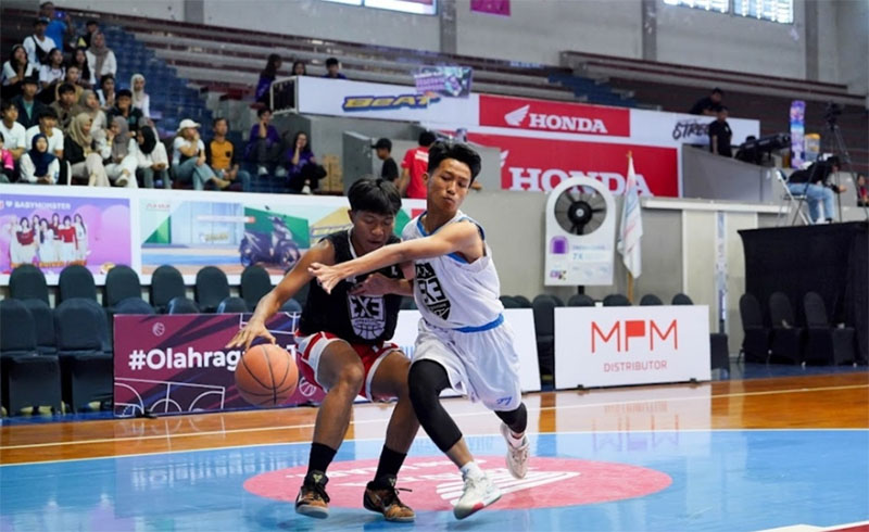 Pertandingan final AZA 3x3 Competition 2025 di GOR Bimasakti, Malang, pada 7 September 2025.