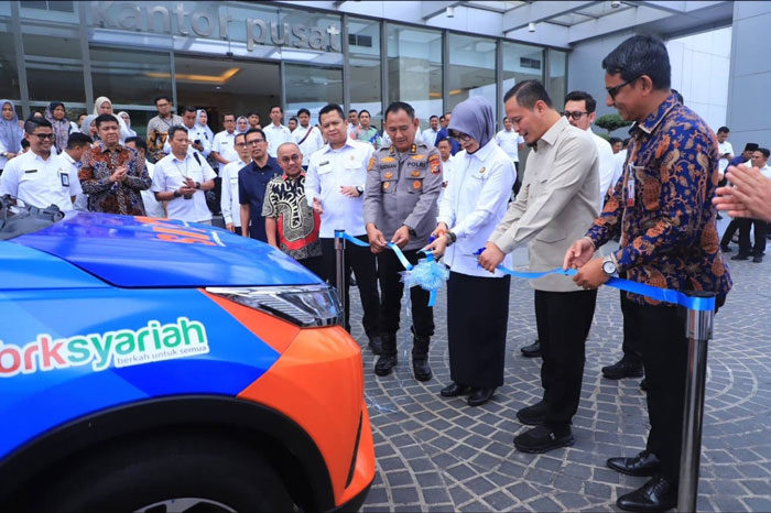 Wako Pekanbaru Agung Nugroho bersama instansi terkait meluncurkan mobil layanan keliling, Rabu (22/10/2025).