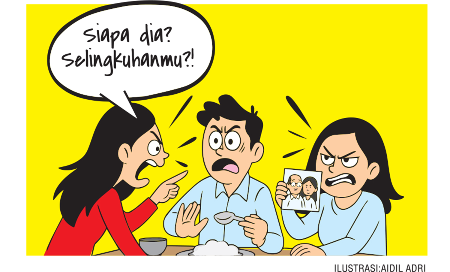Rasa kesal dan marah dirasakan oleh Putri saat mengetahui sang kekasih asyik makan berduaan dengan seorang wanita di salah satu tempat makan.