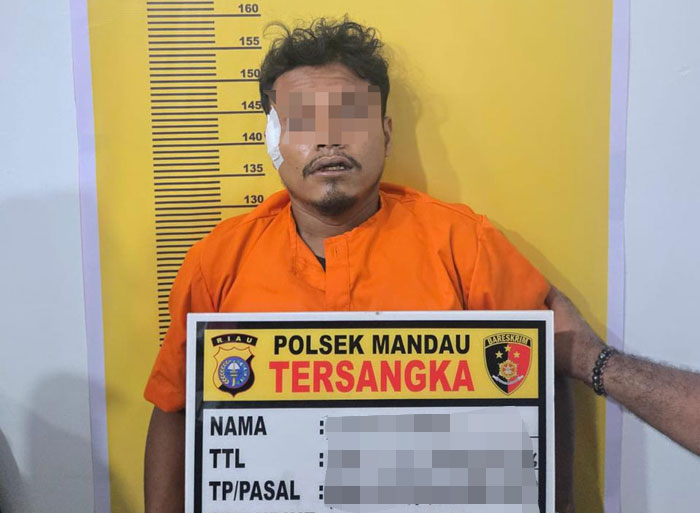 Pelalu pelecehan seksual terhadap anak dibawah umur diamankan Polsek Mandau, Kamis (30/10/2025).