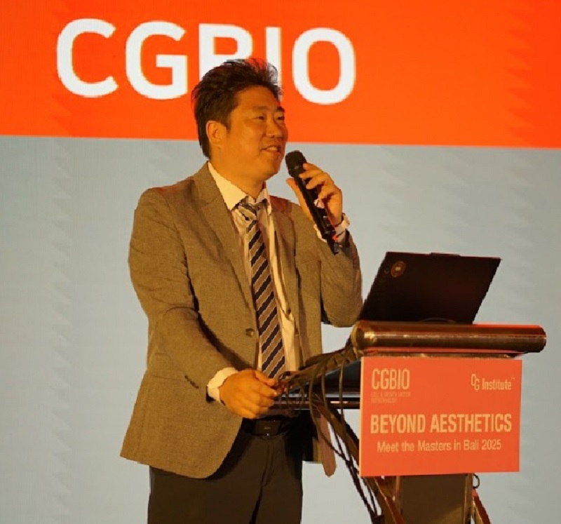 Donghwan Lee, Kepala Divisi Bisnis Global CGBIO menjelaskan pentingnya penyelenggaraan Meet the Masters in Bali 2025.