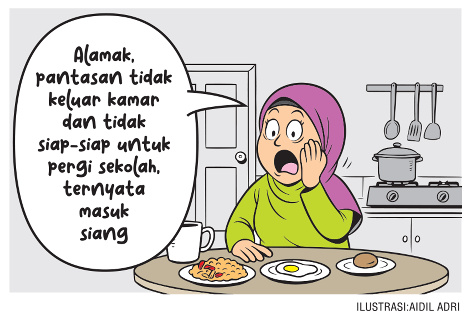 Sejak dua bulan terakhir ini, salah satu sekolah di Kabupaten Indragiri Hulu, yakni SMP tempat Tiara sekolah dilakukan renovasi.