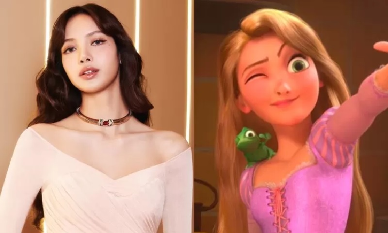 Lisa BLACKPINK dan karakter Rapunzel dalam Tangled