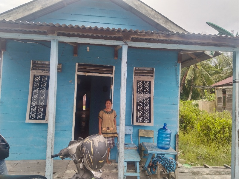 Kondisi rumah kediaman Kl di Jalan Sudaha Kepenghuluan Sinaboi Kota, Sinaboi.