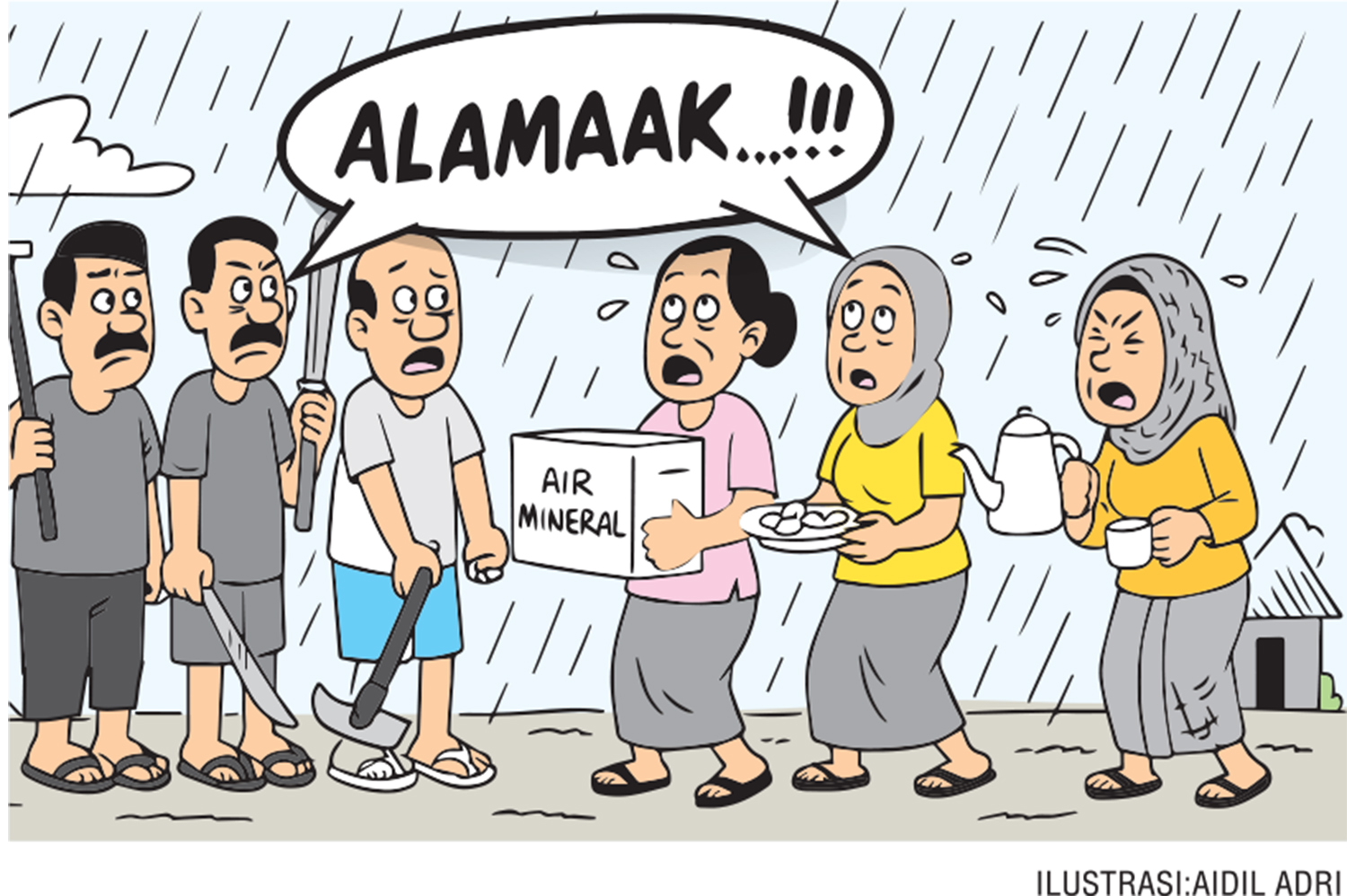 Sejak satu bulan terakhir ini, sejumlah daerah di wilayah Kabupaten Inhu mulai kekurangan ketersediaan air untuk keperluan sehari-hari.