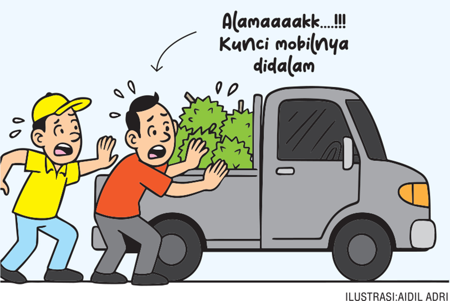 Ketika musim durian tiba, di setiap sudut Kota Pekanbaru penuh pedagang durian, setiap lapak selalu dibanjiri pembeli.