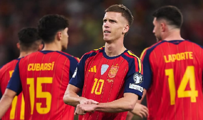 Dani Olmo mencetak gol ke-12 bagi Timnas Spanyol saat imbang 2-2 dengan Turki pada hari terakhir kualifikasi Piala Dunia 2026 Zona UEFA di Sevilla, Rabu (18/11/2025) dini hari WIB.