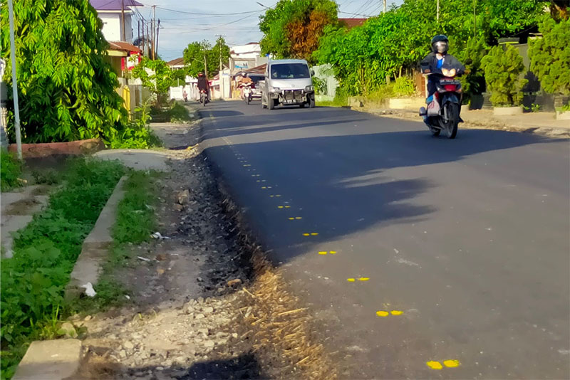 Jalan Serayu diaspal PUPR Pekanbaru.