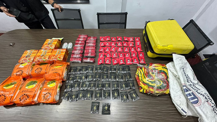 Barang bukti yang disita dalam pengungkapan sabu di jalur laut Selat Malaka