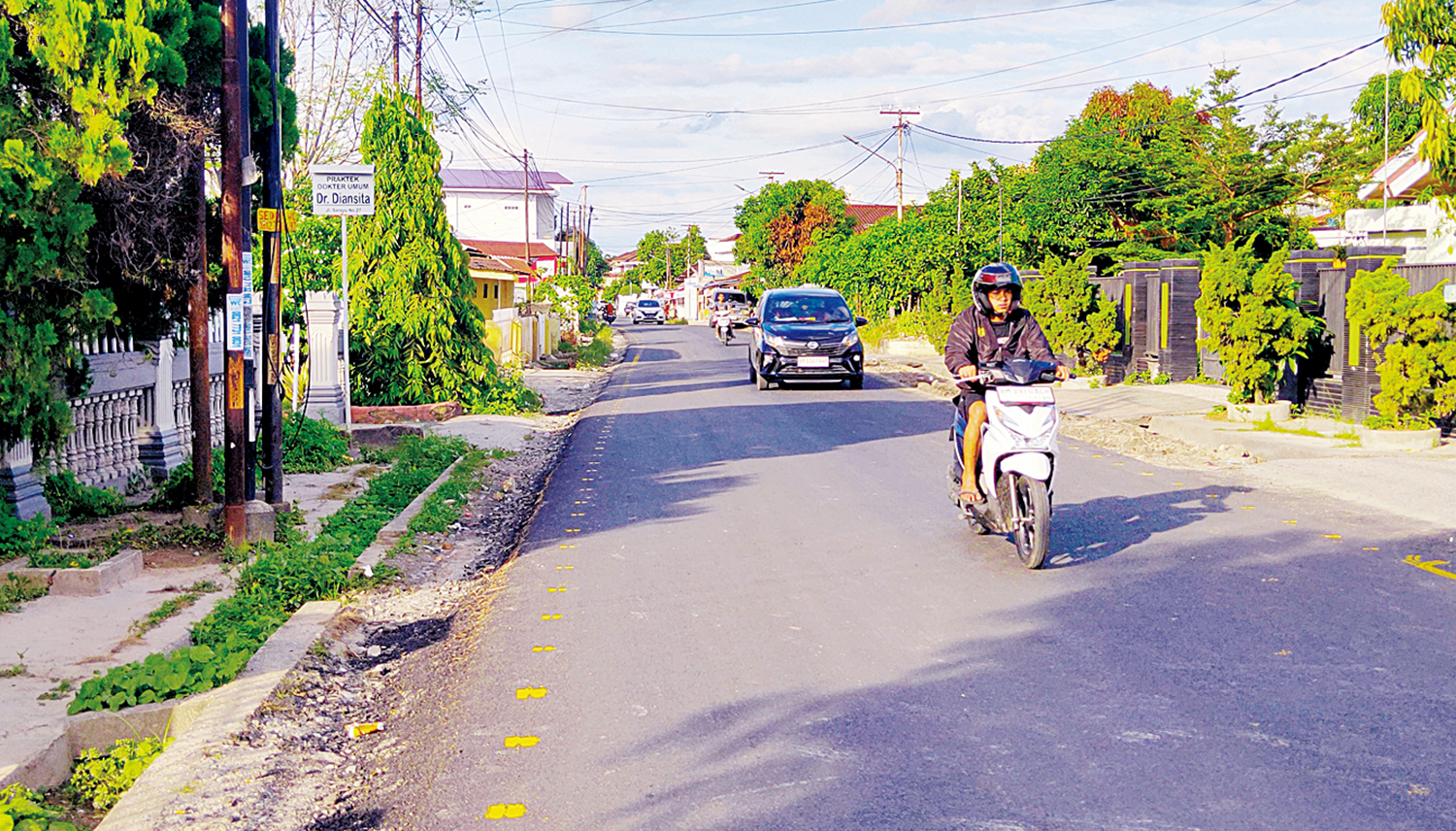 Mulus : Kondisi Jalan Serayu yang mulus setelah dilakukan perbaikan oleh Pemko Pekanbaru, Kamis (20/11/2025). ft: EVAN GUNANZAR/RIAU POS