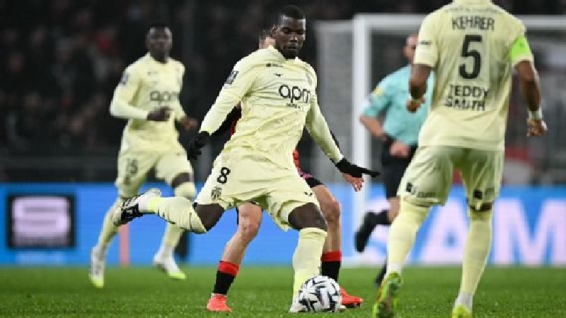 Paul Pogba menjalani debutnya yang telah lama dinantikan di AS Monaco melawan Rennes pada hari Sabtu.
