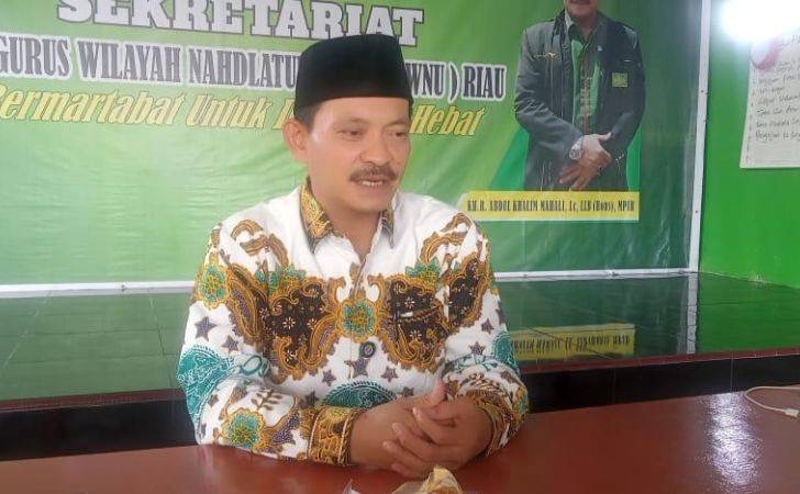 Ketua Tanfidziyah PWNU Riau, KH Abdul Khalim Mahali.