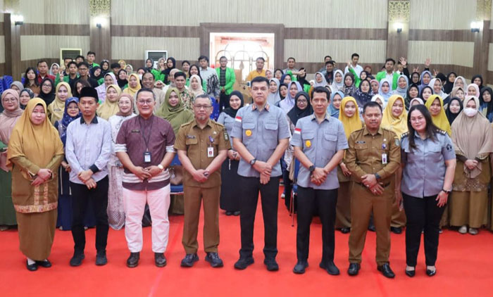 Pembukaan kegiatan Diseminasi KI di Kota Dumia, yang turut dihadiri Kepala Kanwil Kemenkum Riau Rudy Hendra Pakpahan dan Sekdako Dumai Fahmi Rizal, Senin (24/11/2025).