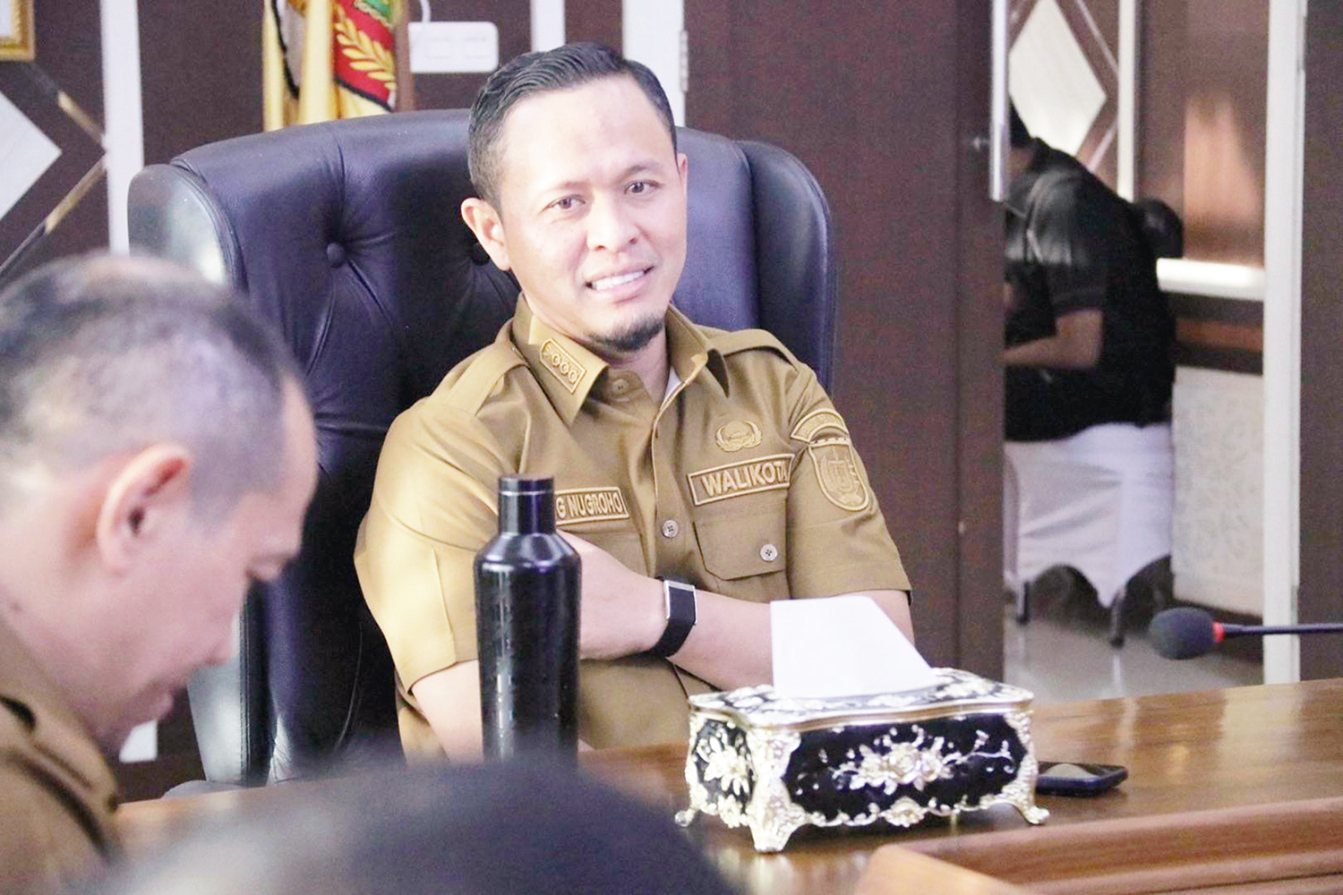 Wali Kota Pekanbaru Agung Nugroho saat memimpin rapat percepatan pembangunan Kota Pekanbaru, baru-baru ini.