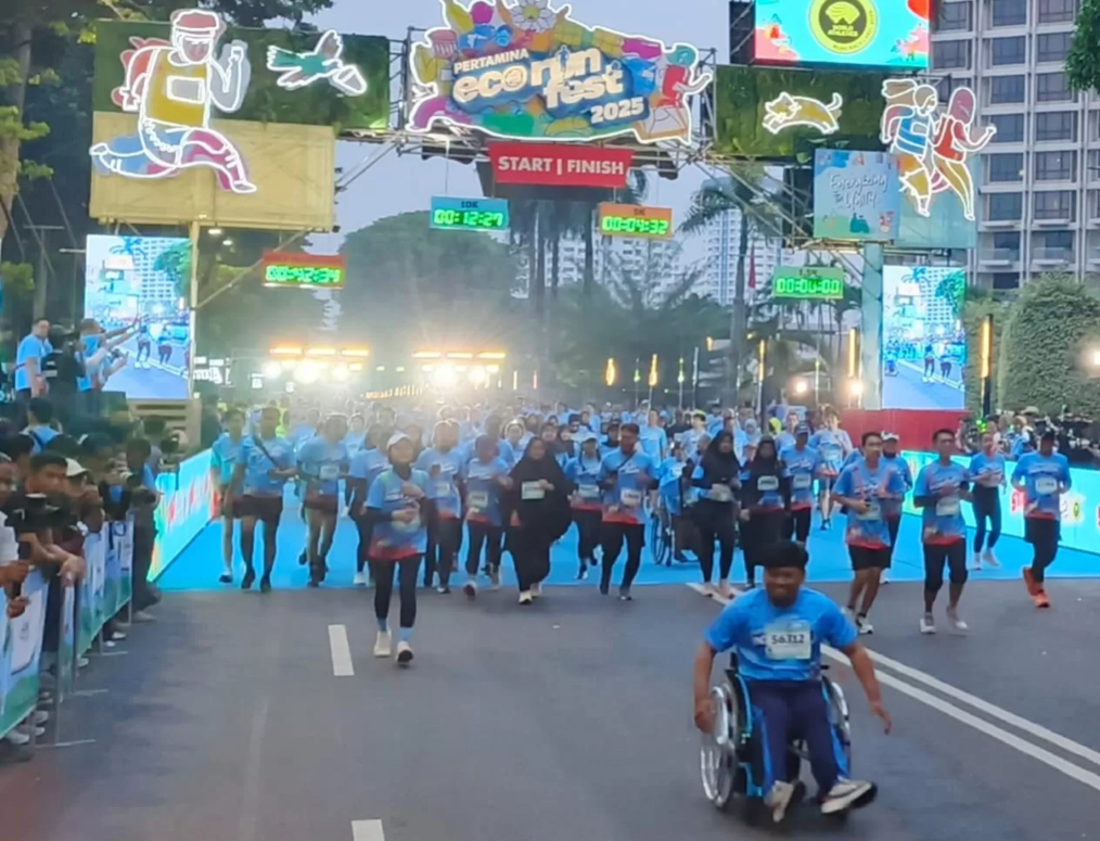 Pertamian Eco RunFest 2025 diikuti sebanyak 14 ribu peserta yang berasal dari berbagai kalangan, baik itu pelari elite internasional hingga difabel.