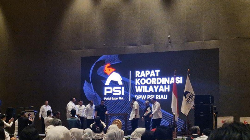 Ket foto: Rapat Koordinasi Wilayah (Rakorwil) PSI Riau yang digelar pada Sabtu (29/11/2025) di SKA Co Ex Pekanbaru.