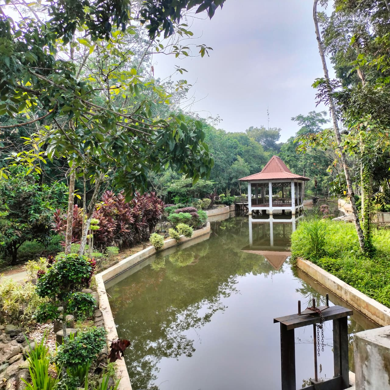 Suasana asri di areal Hutan Kota Rokan Hulu.