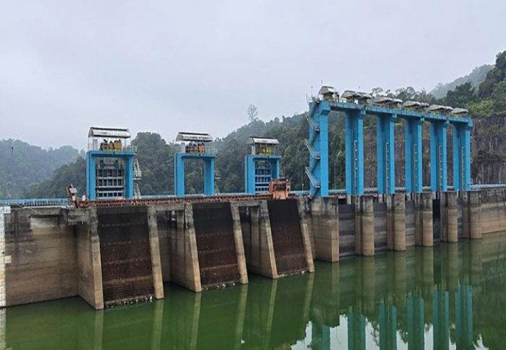 Elevasi waduk PLTA Koto Panjang kembali menunjukkan penurunan pada Selasa (2/12/2025).