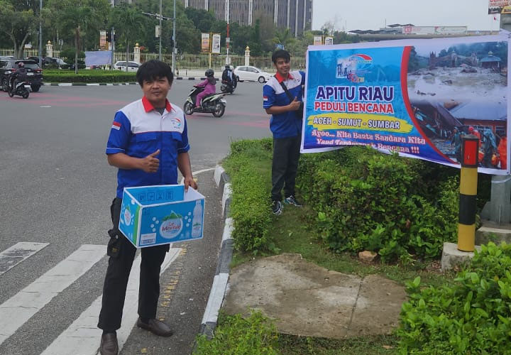 APITU Riau galang donasi untuk korban bencana, di Pulau Sumatera.