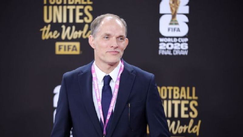 Thomas Tuchel hadir dalam pengundian pada hari Jumat.