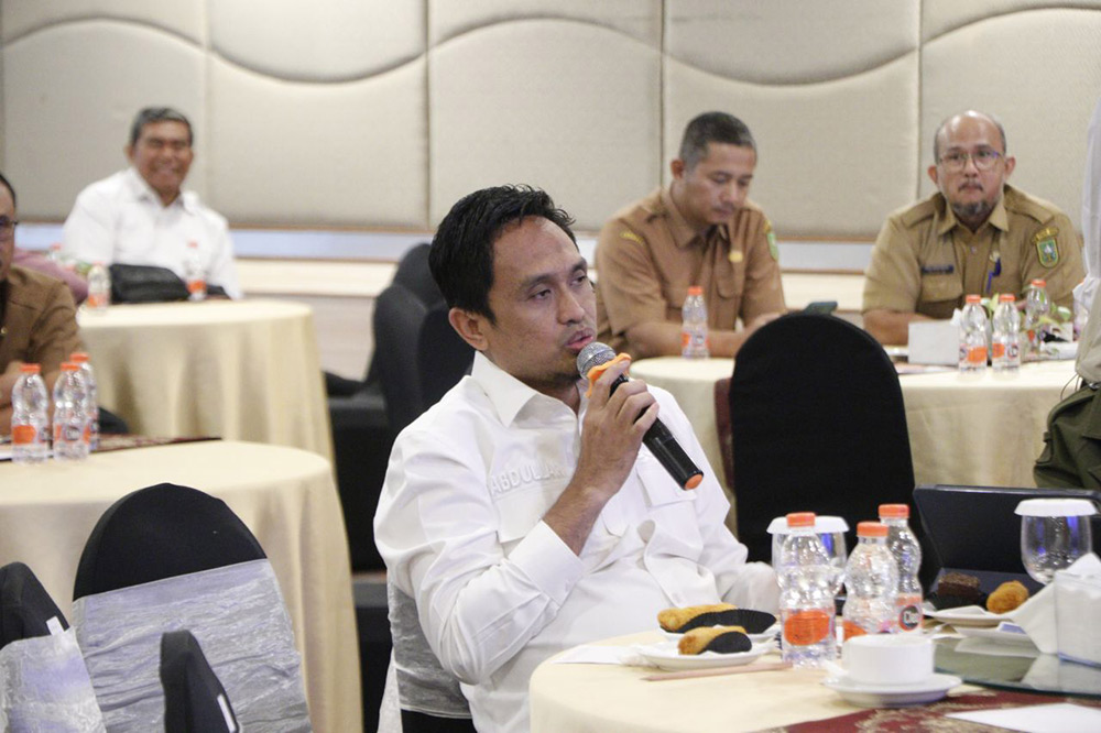 Ketua Pansus DPRD Provinsi Riau Pembahasan Optimalisasi Pendapatan Daerah (OPD) Abdullah saat menghadiri kegiatan Bisnis Indonesia Economic Outlook (BIEO) 2026
