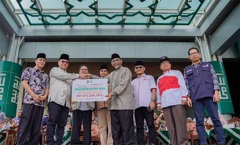 Pelepasan bantuan Umri untuk para korban bencana alam di Sumatera, Sabtu (13/12/2025).