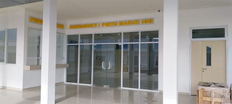 Situasi RS Pratama Penyagun tampak sepi.