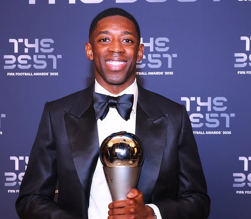 Ousmane Dembele dinobatkan sebagai pemain Pemain Terbaik FIFA Pria 2025 dengan mengalahkan Lamine Yamal dan  Kylian Mbappe dalam FIFA Celebration Dinner di Doha, Qatar, Selasa (16/12/2025) malam WIB.