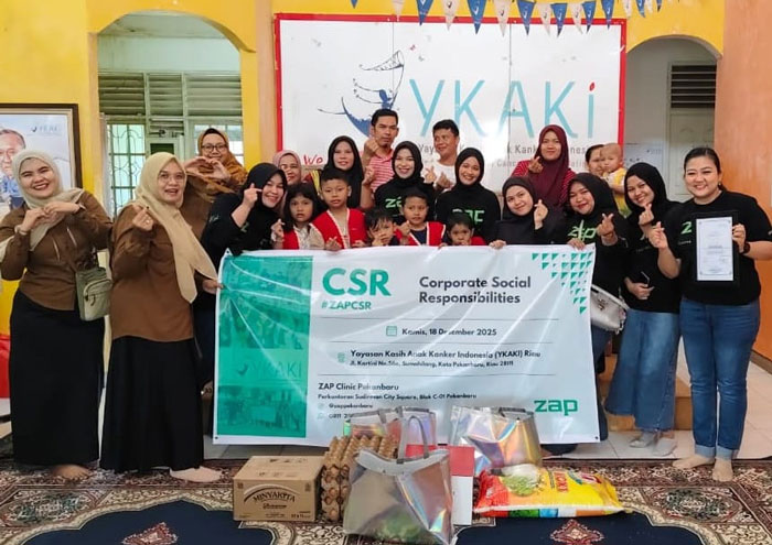 ZAP Clinic dalam menjalankan tanggung jawab social perusahaan (CSR) melalui program "ZAP Peduli : Setiap Anak Memiliki Hak Belajar dan Hak Bermain" berkolaborasi dengan YKAKi.
