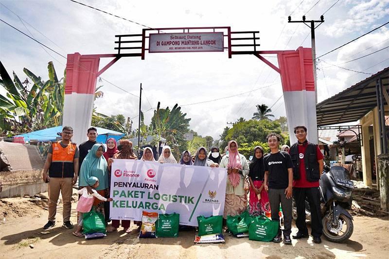 Tim Akulaku dan Bsznas RI turun ke sejumlah titik terdampak bencana. Salah satunya di Gampong Manyang Cut, Pidie Jaya, Aceh.