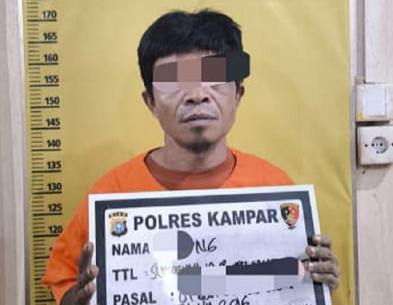 Satreskrim Polres Kampar meringkus seorang pria pelaku pencabulan berinisial AC (45), warga Kecamatan Bangkinang Kota, Kabupaten Kampar, Senin (22/12/2025).