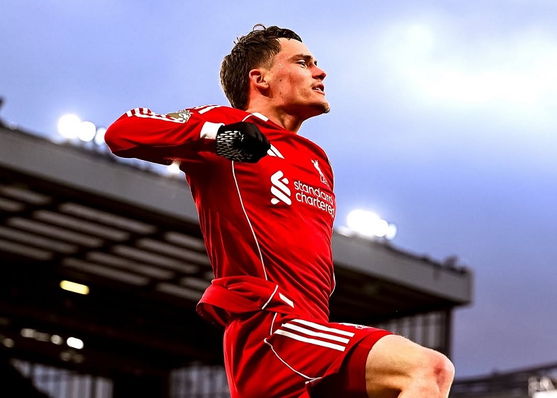 Florian Wirtz mencetak gol pertamanya untuk Liverpool di Premier League melawan Wolves dalam lanjutan Liga Premier Inggris di Anfield, Sabtu (27/12/2025).