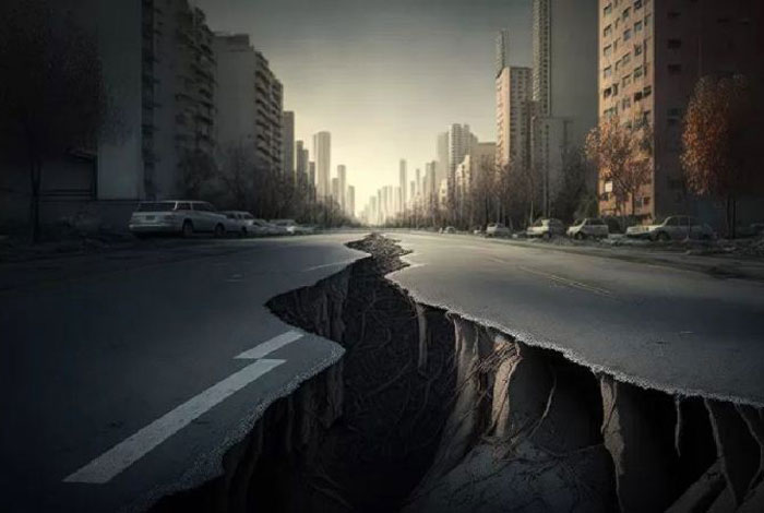 Ilustrasi gempa bumi