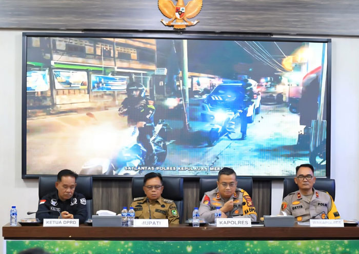 Polres Kepulauan Meranti menggelar press release akhir tahun 2025.